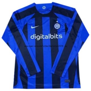 Nuevo Tailandia Nike 1ª Manga Larga Inter Milán 2022 2023 Azul Baratas