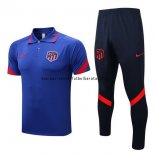 Nuevo Conjunto Completo Polo Atlético Madrid 22/23 Azul Negro Baratas