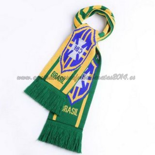 Bufanda Futbol Brasil Tejidas Verde