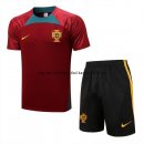 Nuevo Entrenamiento Conjunto Completo Portugal 2022 Rojo I Verde Negro Baratas