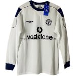 Nuevo 2ª Manga Larga Manchester United Retro 2000 2001 Blanco Baratas