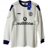 Nuevo 2ª Manga Larga Manchester United Retro 2000 2001 Blanco Baratas Nuevo 2ª Manga Larga Manchester United Retro 2000 2001 Blanco Baratas