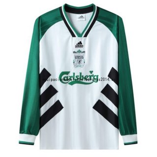 Nuevo 2ª Manga Larga Liverpool Retro 1993 1995 Blanco Baratas