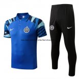Nuevo Conjunto Completo Polo Inter Milán 22/23 Azul Negro Baratas