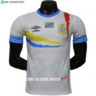 Nuevo Especial Jugadores Camiseta Congo 2026 Blanco Azul Baratas