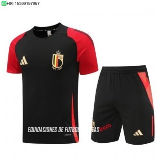 Nuevo Entrenamiento Conjunto Completo Bélgica 2026 Negro Rojo Baratas