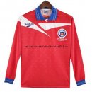 Nuevo 1ª Manga Larga Chile Retro 1998 Rojo Baratas Nuevo 1ª Manga Larga Chile Retro 1998 Rojo Baratas