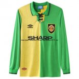 Nuevo 3ª Manga Larga Manchester United Retro 1992 1994 Verde Amarillo Baratas Nuevo 3ª Manga Larga Manchester United Retro 1992 1994 Verde Amarillo Baratas