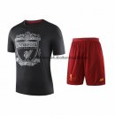 Nuevo Camisetas Conjunto Completo Liverpool Entrenamiento 19/20 Negro Rojo Baratas
