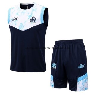 Nuevo Entrenamiento Sin Mangas Conjunto Completo Marsella 2022 2023 Azul Blanco Baratas
