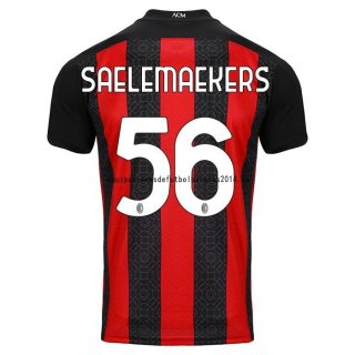 Nuevo Camiseta AC Milan 1ª Liga 20/21 Saelemaekers Baratas