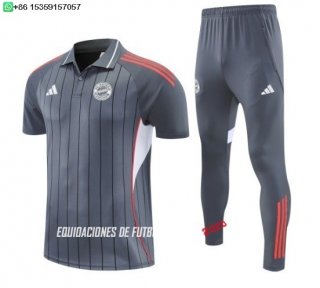 Nuevo Conjunto Completo Polo Bayern Múnich 26/27 Gris Rojo Blanco Baratas
