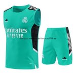Nuevo Entrenamiento Sin Mangas Conjunto Completo Real Madrid 22/23 Verde Negro Baratas