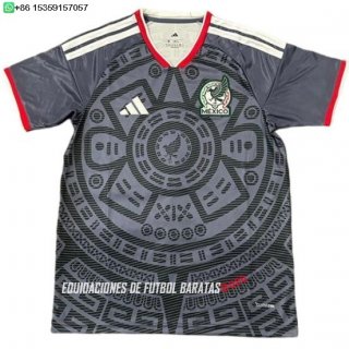 Nuevo Tailandia Especial Camiseta Mexico 2026 Negro Gris Baratas