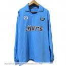 Nuevo 1ª Manga Larga Napoli Retro 1989 1990 Azul Baratas Nuevo 1ª Manga Larga Napoli Retro 1989 1990 Azul Baratas