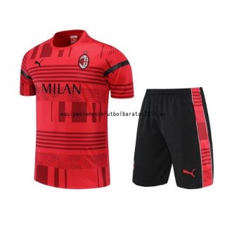 Nuevo Entrenamiento Conjunto Completo AC Milan 22/23 Rojo Negro Baratas
