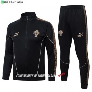 Nuevo Conjunto Completo Ropa Deportiva Con Cremallera Larga Portugal 2026 Negro Amarillo Baratas