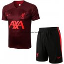 Nuevo Entrenamiento Conjunto Completo Liverpool 22/23 Rojo Marino Baratas
