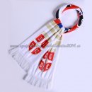 Bufanda Futbol Italia Serbia Tejidas Blanco