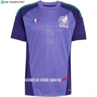 Nuevo Tailandia Portero Camiseta Mexico 2026 Purpura Baratas