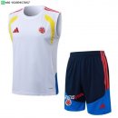 Nuevo Entrenamiento Sin Mangas Conjunto Completo Colombia 2026 Blanco Amarillo Baratas Nuevo Entrenamiento Sin Mangas Conjunto Completo Colombia 2026 Blanco Amarillo Baratas