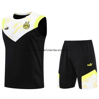 Nuevo Entrenamiento Sin Mangas Conjunto Completo Borussia Dortmund 22/23 Amarillo Negro Baratas