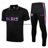 Nuevo Conjunto Completo Polo Paris Saint Germain 21/22 Negro Purpura Baratas