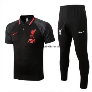 Nuevo Conjunto Completo Polo Liverpool 22/23 Negro Rojo Baratas