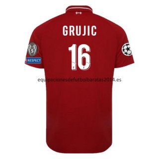 Nuevo Camisetas Liverpool 1ª Liga 18/19 Grujic Baratas