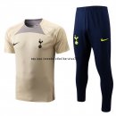 Nuevo Entrenamiento Conjunto Completo Tottenham Hotspur 22/23 Amarillo Negro Baratas