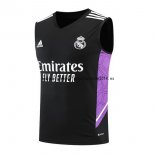 Nuevo Camiseta Sin Mangas Real Madrid 22/23 Negro Purpura Baratas