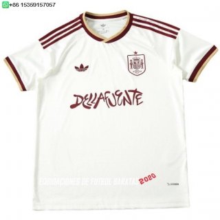 Nuevo Tailandia Especial Camiseta España 2026 Amarillo Blanco Baratas