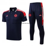 Nuevo Conjunto Completo Polo Bayern Múnich 22/23 Negro Rojo Baratas