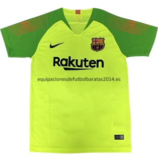 Nuevo Camisetas Portero FC Barcelona Verde Liga 18/19 Baratas
