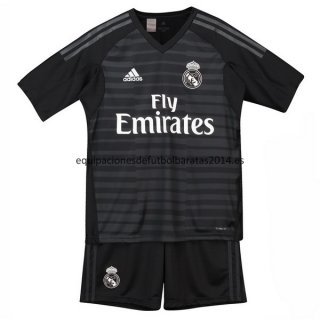 Nuevo Camisetas Ninos Portero Real Madrid 1ª Liga 18/19 Baratas