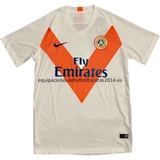 Camisetas Entrenamiento Paris Saint Germain 18/19 Blanco Naranja Baratas