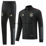 Nuevo Conjunto Completo Ropa Deportiva Con Cremallera Larga Alemania 2022 Negro Baratas