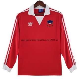 Nuevo 1ª Manga Larga Chile Retro 1982 Rojo Baratas