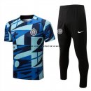 Nuevo Entrenamiento Conjunto Completo Inter Milán 2022 2023 Azul Negro Baratas
