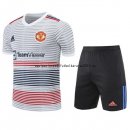 Nuevo Entrenamiento Conjunto Completo Manchester United 22/23 Blanco Negro Baratas