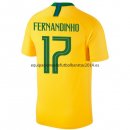 Nuevo Camisetas Brasil 1ª Equipación 2018 Fernandinho Baratas