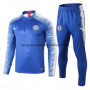 Nuevo Camisetas Chaqueta Conjunto Completo Chelsea Ninos Azul Blanco Liga 18/19 Baratas