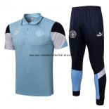 Nuevo Conjunto Completo Polo Manchester City 21/22 Azul Blanco Negro Baratas