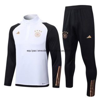 Nuevo Conjunto Completo Sudadera Entrenamiento Alemania 2022 Blanco Negro Baratas