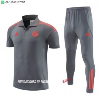 Nuevo Conjunto Completo Polo Bayern Múnich 26/27 Gris Rojo Baratas