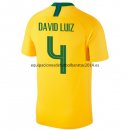 Nuevo Camisetas Brasil 1ª Equipación 2018 David Luiz Baratas