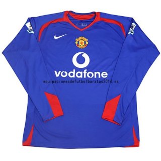 Nuevo Camiseta 2ª Liga Manga Larga Manchester United Retro 2005/2006 Baratas