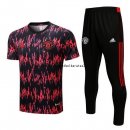 Nuevo Entrenamiento Conjunto Completo Manchester United 22/23 Rojo Negro Baratas