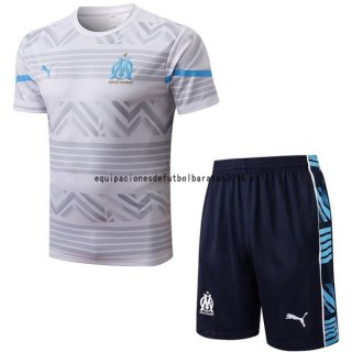 Nuevo Entrenamiento Conjunto Completo Marsella 22/23 Blanco Azul Baratas