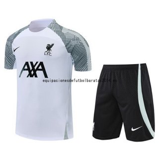 Nuevo Entrenamiento Conjunto Completo Liverpool 22/23 Blanco Gris Negro Baratas